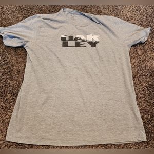 Oakley Spellout Logo Grey Graphic Shirt XXL